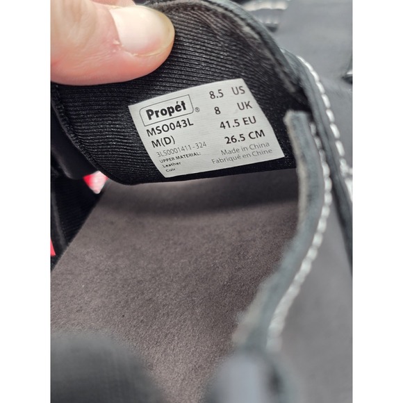 Propet Hunter Men's Leather Adjustable Fishin Fisherman Sandals | Size 8.5 Black - Picture 6 of 13